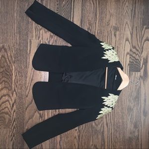 COPY - Women’s Black Blazer with Gold lining